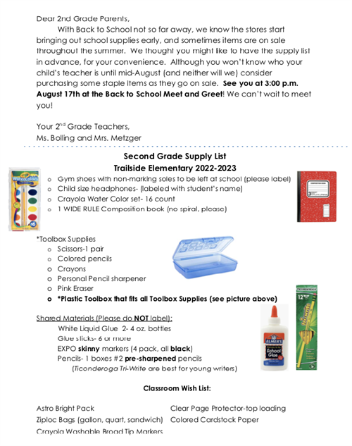 Supply list 